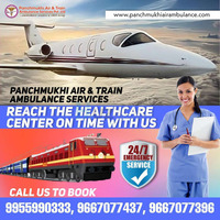 Use Most Affordable Panchmukhi Air and Train Ambulance Services in Indore with Medical - 1