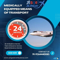 Avail Angel Air Ambulance Service in Raipur With Hi-Tech Medical Machine