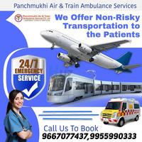 Use Hi-tech Panchmukhi Air Ambulance Services in Siliguri with Safe Patient Reallocation - 1