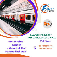 Pick Falcon Emergency Train Ambulance Service in Dibrugarh for Comfortable Patient Relocation