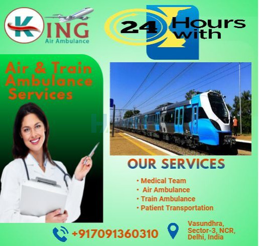 Use King Train Ambulance Service in Raipur  for Life-saving Medical Setup - 1
