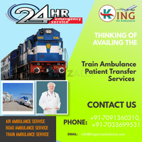 Select King Train Ambulance Services in Allahabad  with State-of-art Medical Machine