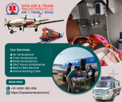 Siya Air Ambulance Service in Patna - Medical Arrangement is Fast