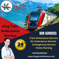 Train ambulance is a great convenience for patients during transfer in Varanasi.