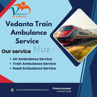 Choice Vedanta train ambulance services in Raipur with modern and medical facilities