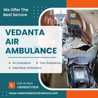 Superior Air Ambulance with Fabulous Medical System via Vedanta from Kolkata - 1