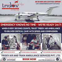 Affordable Air Ambulance in Delhi with ICU Setup | Tridev - 1