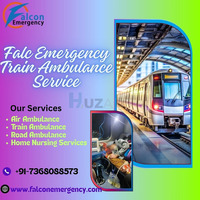 Take the Falc Emergency Train Ambulance Service in Hyderabad to receive care, and transfer