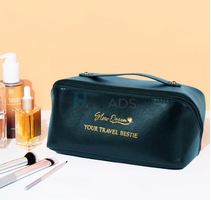 Travel Bestie Makeup Bag Pink and Black