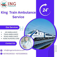 King Train Ambulance Service provides life saving transfer facility to patients in Raipur. - 1