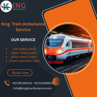King Train Ambulance in Dibrugarh transports patients to their destination at the fastest speed.