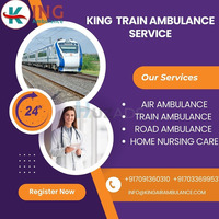 King Train Ambulance service in Bhopal transfers patients to their destination with speed. - 1