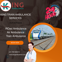 Book the most  reliable King Train Ambulance service in Raipur for your injured patient