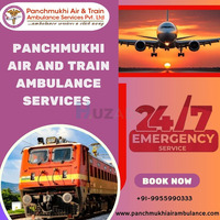 Hire Panchmukhi Air Ambulance Service in Guwahati with Full Hi-tech ICU Setup