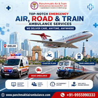 Transport Sick People to Other Cities Using Panchmukhi Air Ambulance Service in Delhi
