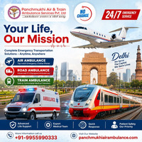 Panchmukhi Air Ambulance Service in Delhi with ICU Setup and Critical Care Specialists