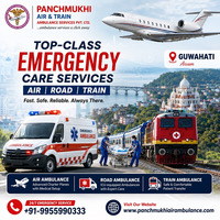 Panchmukhi Air Ambulance Service in Guwahati for Long-Distance Critical Patient Transfer