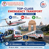 Panchmukhi Air Ambulance Service in Delhi Provides Advanced Monitoring of Patients