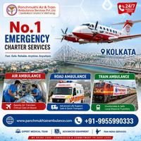 Panchmukhi Emergency Air Ambulance in Kolkata- Emergency Relocation with Protection