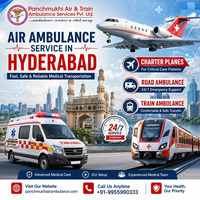 Get Panchmukhi Air Ambulance in Hyderabad, Which Transports Patients without Hassle