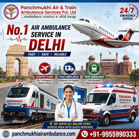 Panchmukhi ICU Air Ambulance in Delhi - Receive Continuous Patient Care - 1