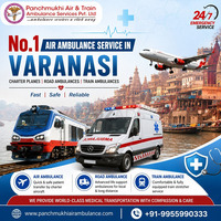Panchmukhi Hi Tech Air Ambulance in Varanasi - Secured and Medically Balanced Repatriation - 1