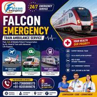 Falcon Affordable Train Ambulance in Bangalore- Complete Medical Support during Transit - 1