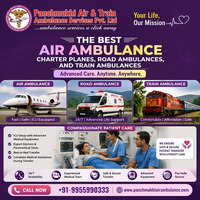 Panchmukhi Air Ambulance Cost from Bangalore- Cost effectiveness maintained during booking