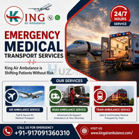 King Train Ambulance from Kolkata- Reliable Medical Transfer with ICU support