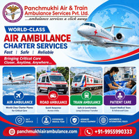 Panchmukhi ICU Air Ambulance in Varanasi- Critical Care Transfer with Oxygen Support