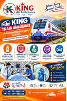 King ICU Train Ambulance from Ranchi- Advanced Medical Transfer with ICU Support