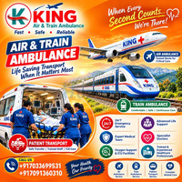 King Hi Tech Train Ambulance in Delhi- well Planned Train Transfer